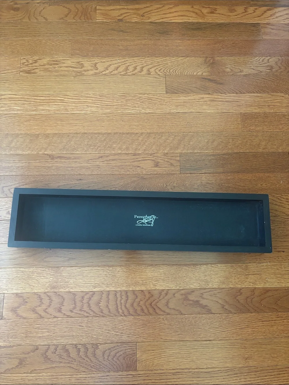 Primitives by Kathy Draw The Line Black & Cream Box Wall/Free standing Art Sign